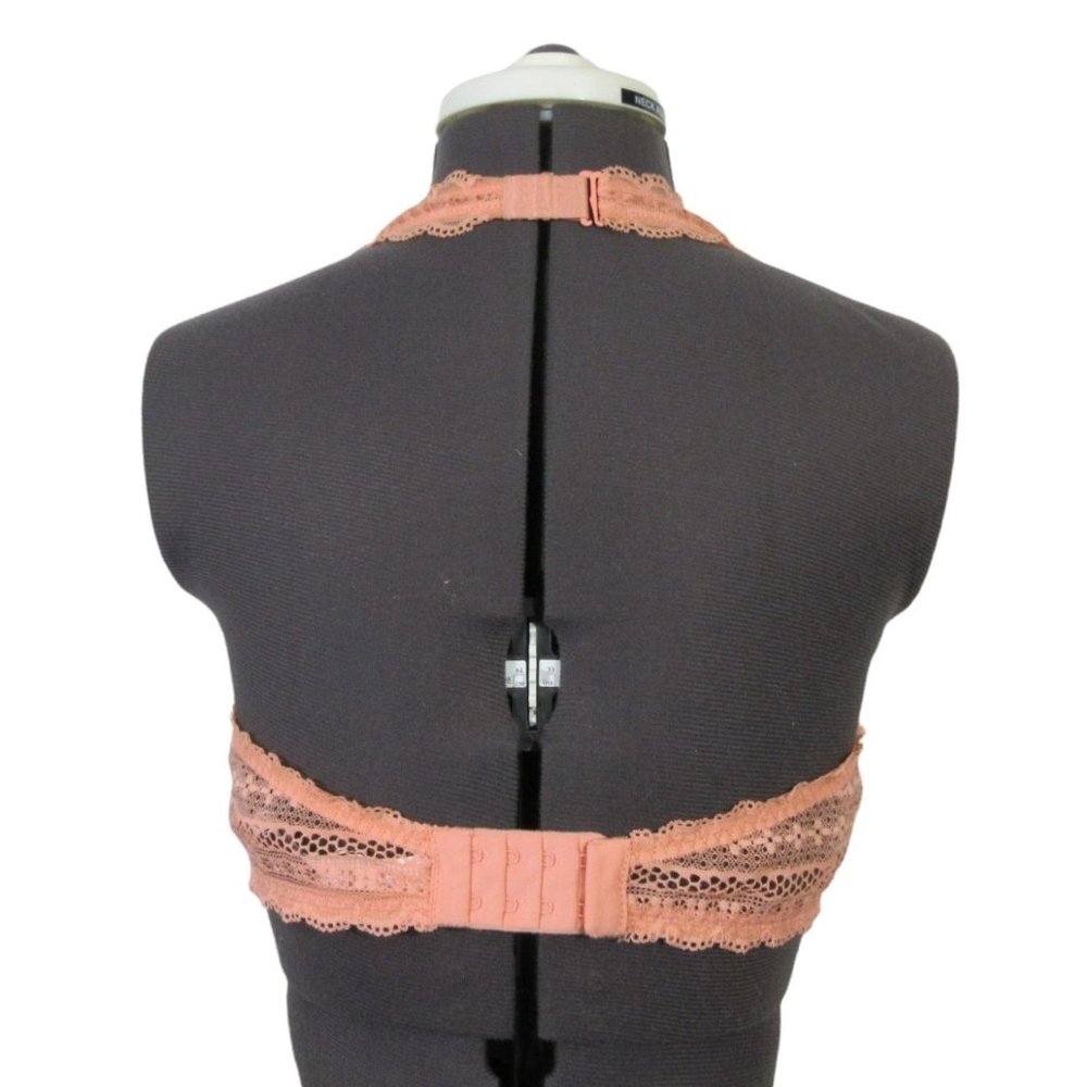 Victoria's Secret lace triangle halter‎ bralette peach - Picture 2 of 11
